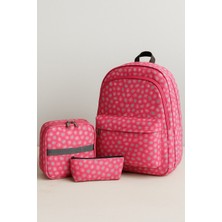 New Bags Kamuflaj Desenli Kız Sırt Okul Çantası-3'Lü Set (Yeni Sezon)