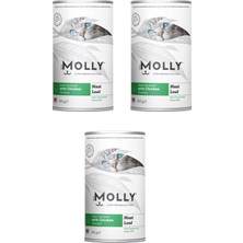 Molly Steril Tavuklu Pate Ezme Kısır Kedi Konservesi 395 Gr. x 3 Adet