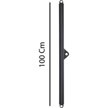 CrewSport 100 cm Cable Crossover Bar - Dap Barı - Lat Puldown - Triceps Bar - Çift Kancalı Düz Bar