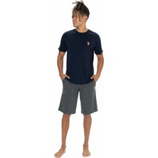 U.s. Polo Assn. Erkek Yuvarlak Yaka Pijama Şort Takım