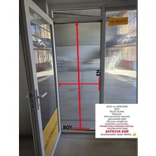 Menteşeli Kasalı Kapı Sinekliği, Ölçüye Göre Balkon Kapı Sineklik, Beyaz (En:75  BOY:185) ÜRETİM İÇİN ÖLÇÜ BİLDİRİN