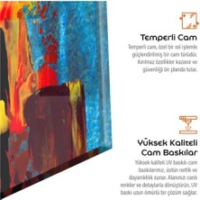 Li Home Modern 3'lü Soyut Duvar Tablo Seti – Nötr Tonlarda Minimalist Sanat (Cam Tablo)