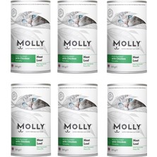 Molly Steril Tavuklu Pate Ezme Kısır Kedi Konservesi 395 Gr. x 6 Adet