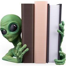 Uzaylı Temalı Kitap Tutucu Raf Dekoru