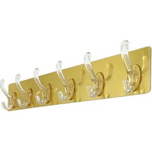Gold Tek Parça Kendinden Yapışkanlı 6 Kancalı Askı