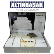 Altınbaşak Jakarlı Saten Çift Kişilik Nevresim Takımı Mınna Arcane