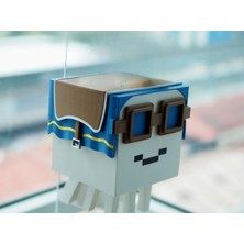 Minecraft Temalı Mutlu Ghast Eklemli Figür