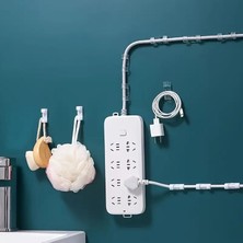 20 Adet Kablo Düzenleyici Klipsler Kablo Sabitleyici Duvar Fayans Cam Kablo Tutucu Yapışkanlı Klips