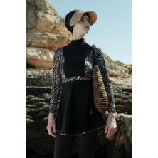 Tam Kapalı 4 Lü Tesettür Mayo C14013 Zebra