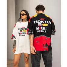 Oversize Unisex Honda Mobil1 Tişört