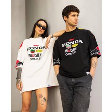 Oversize Unisex Honda Mobil1 Tişört