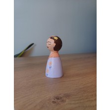Frida Kahlo Ahşap Oyuncak Peg Bebek