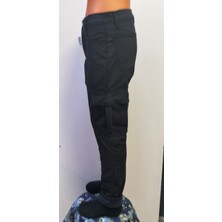 Siyah Kargo Pantolon Termal (Polarlı) Su Itiçi Likralı Camasir Suyuna Dayanıklı