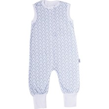 Unısex Koyu Gri Kareli Desenli Uyku Tulumu