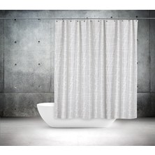 Zethome Banyo Perdesi 2x120x200 Çift Kanat Duş Perdesi Halka Hediyeli Duşakabin Perdesi 3182