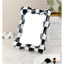 Caş Dekorasyon Siyah ve Beyaz Renk Masa Aynası