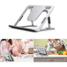 Plentiful Ayarlanabilir Katlanabilir iPad Stand 14INÇ  Metal Masaüstü Telefon Tablet Standı