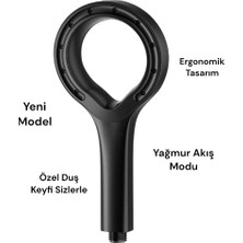 Truva Özel Ergonomik Tasarım Duş Başlığı Su Tasarruflu Yüksek Basınç Özellikli