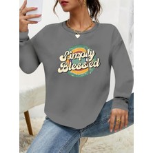 Moda Kumsal Kadın Uzun Kollu Bisiklet Yaka Viskon Iki Iplik Bluz
