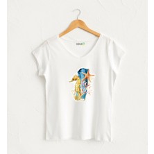 Deniz Atı Baskılı Tasarım T-Shirt