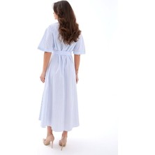 Moda Kumsal 5318 Elbise-Atlanta Çizgili