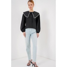 Moda Kumsal Bebe Yaka Gömlek 20314 - Siyah