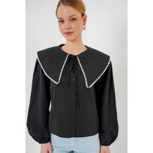 Moda Kumsal Bebe Yaka Gömlek 20314 - Siyah