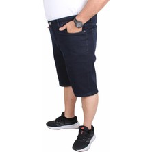 Mocgrande Büyük Beden Kot Kapri Power Lycra Comero 11913 Lacıvert