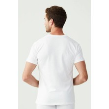U.s. Polo Assn. - Erkek Beyaz 2 Li Yuvarlak Yaka T-Shirt 90002