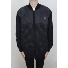 Santa Fistan Store Erkek Kahverengi Desenli Hakim Yaka Klasik Kesim Rahat Kalıp Kışlık Yünlü Astarlı Mont