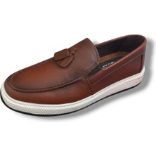 Growish GR0318 Hakiki Deri Hafif Poli Taban Yazlık Erkek Püsküllü Üst Kalite Loafer Ayakkabı
