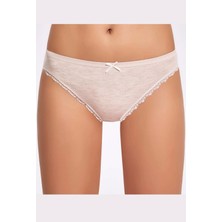 Melanjlı Dantelli Bikini Külot