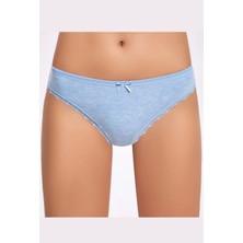 Melanjlı Dantelli Bikini Külot