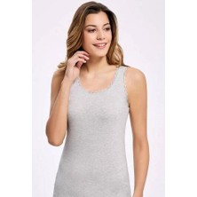 Melanjlı Dantelli Geniş Askılı Atlet