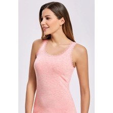 Melanjlı Dantelli Geniş Askılı Kadın Atlet    3 Adet