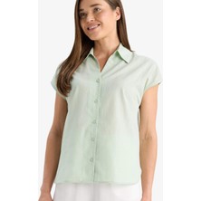 DeFacto %100 Pamuk Regular Fit Flamlı Gömlek E8472AX25SM