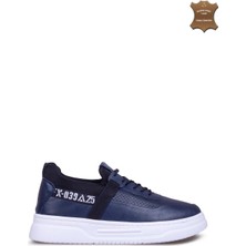 Erkek Sneaker Hakiki Deri Ayakkabı 082Y24E40754
