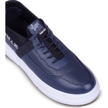 Erkek Sneaker Hakiki Deri Ayakkabı 082Y24E40754
