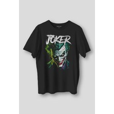 Siyah Joker  Gülüş Karanlık Joker Tişört Film Vintage Movie  Pamuklu Baskılı T-Shirt