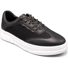 Erkek Deri ve Tekstil Sneaker Ayakkabı 082Y24E40753