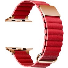 Nettech Apple Watch Seri 44/42 mm Uyumlu Deri Kordon