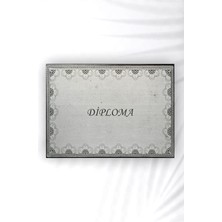 Deri Diploma ve Sertifika Kabı 23 x 32 cm (Gri)