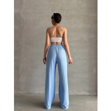 Kadın Beli Lastikli Palazzo Pantolon