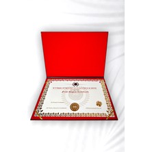 🏆 A4 Diploma ve Sertifika Kabı – Termo Deri, 23X32 Cm, Kırmızı