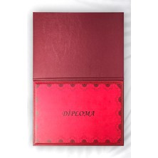 🏆 A4 Diploma ve Sertifika Kabı – Termo Deri, 23X32 Cm, Kırmızı