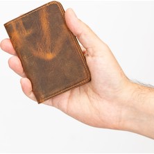Slim Gerçek Deri Kartlık – Antik Kahve, El Yapımı