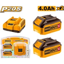 Ingco Li-Ion Akü ve Şarj Cihazı Seti 20V 4.ah
