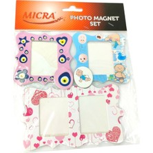 Micra Fotoğraf Magnet Seti - 3’lü Renkli Çerçeve Tasarımlı Magnetler