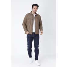 Erkek Mevsimlik Mont Ceket Düğmeli 4 Cepli %100 Pamuk Kumaş