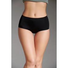 Eros Kadın Lazer Kesim Silikonlu Bato Slip Siyah